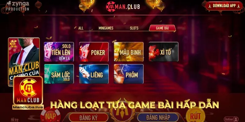 Cổng game online Manclub cá cược